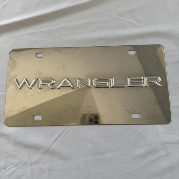 Wrangler Metal Chrome License Plate Cover - Picture 1 of 2